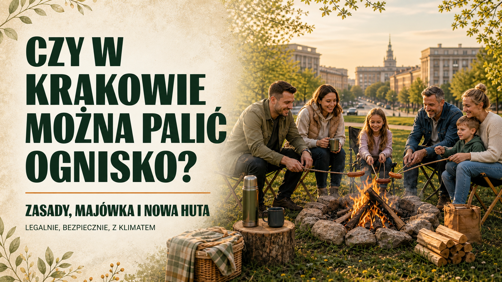 Czy w Krakowie można palić ognisko – rodzinny wypoczynek i majówka w Nowej Hucie